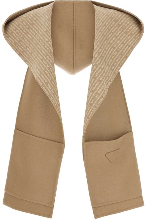 Prada Scarves & Wraps for Women Prada Camel Wool Scarf
