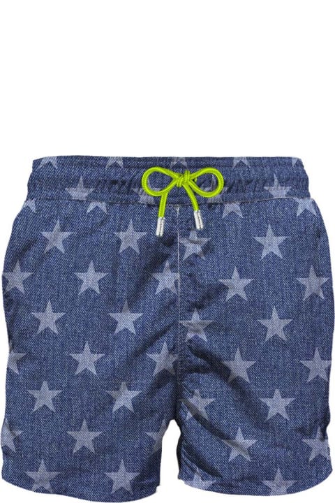 Homeware MC2 Saint Barth Blue Stars Mid-length Swim Shorts