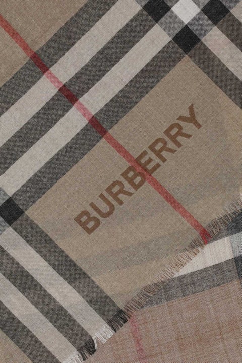 メンズ Burberryのスカーフ Burberry Frayed Edge Checked Scarf