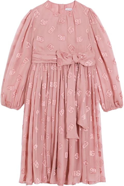 Dolce & Gabbana Dresses for Girls Dolce & Gabbana Jacquard Dress With Dg Logo