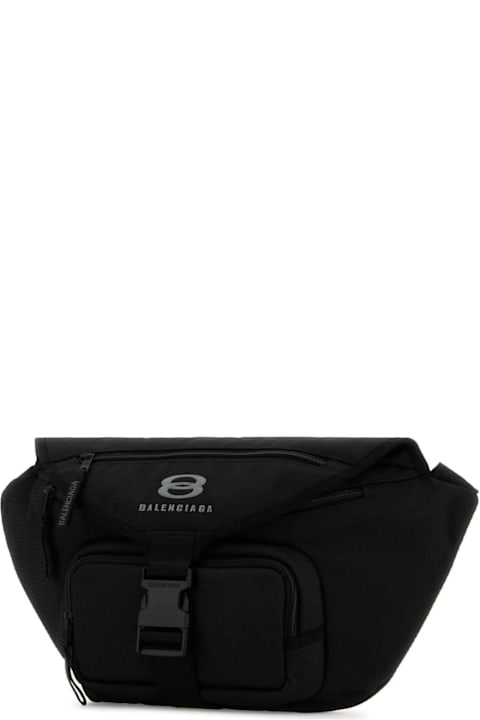 Balenciaga حقائب ظهر لـ السيدات Balenciaga Black Fabric Large Unity Belt Bag