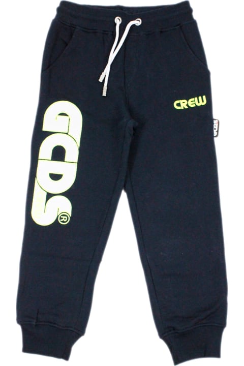 GCDS Bottoms for Boys GCDS Jogging Trousers With Writing With Fluo Profiles