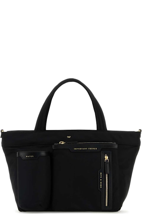 Anya Hindmarch for Women Anya Hindmarch Black Canvas Handbag