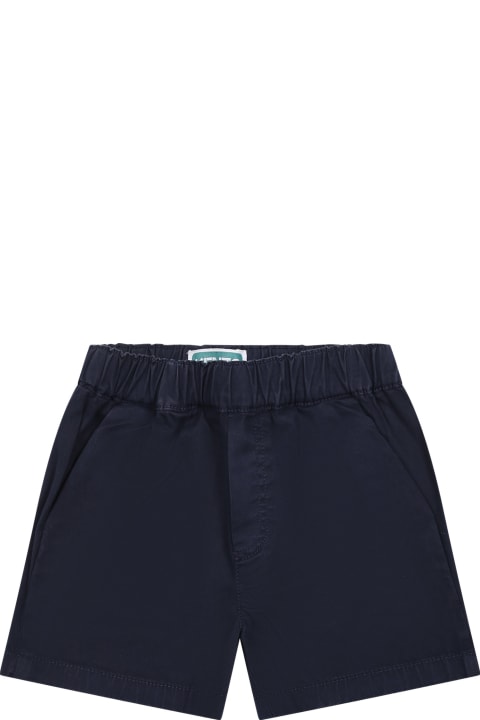 Bottoms for Baby Girls Kenzo Kids Blue Casual Shorts For Baby Boy