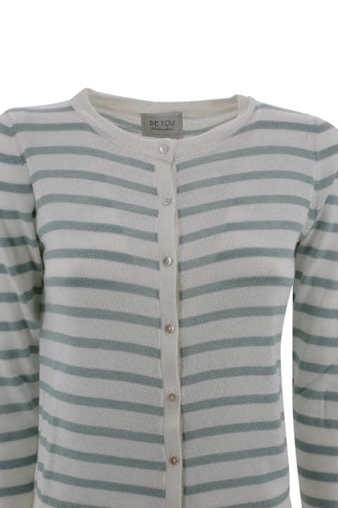 Be You Sweaters for Women Be You Striped Cashmere Cardigan