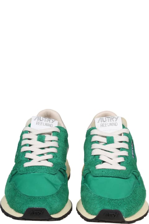 Autry Sneakers for Women Autry Reelwind Low Sneakers In Suede And Nylon Color Green
