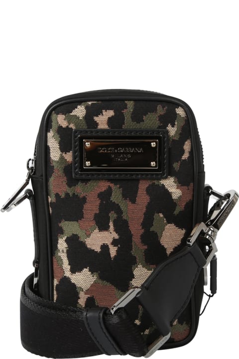 Shoulder Bags for Men Dolce & Gabbana Camouflage Shoulder Bag