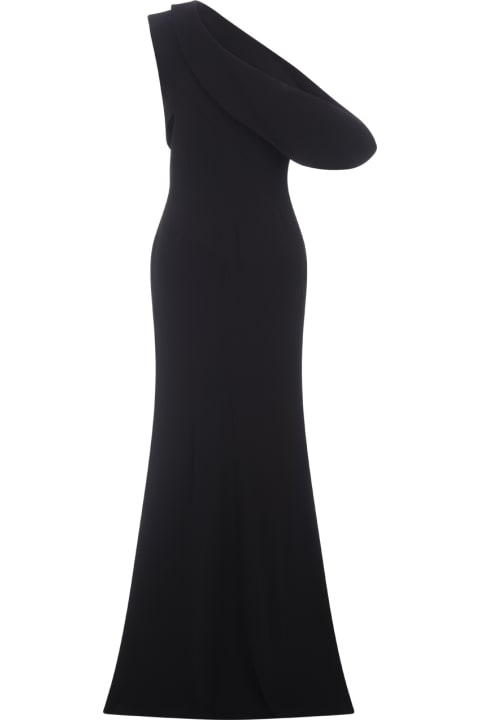 Fashion for Women Alexander McQueen Black Asymmetrical Long Dress With Cut-out