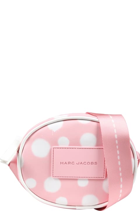 Little Marc Jacobs Accessories & Gifts for Girls Little Marc Jacobs Pink Bag For Girl With All-over White Polka Dots