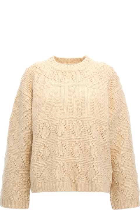 Ganni لـ Women Ganni Beige Wool Blend Sweater