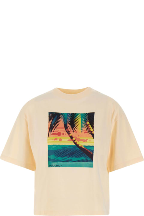 ウィメンズ トップス Woolrich "graphic" Cotton T-shirt