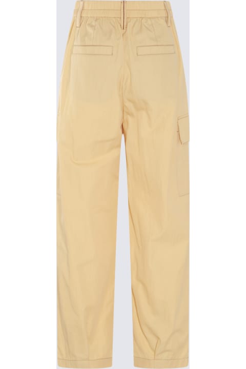 Pants & Shorts for Women Brunello Cucinelli Sand Cotton Pants
