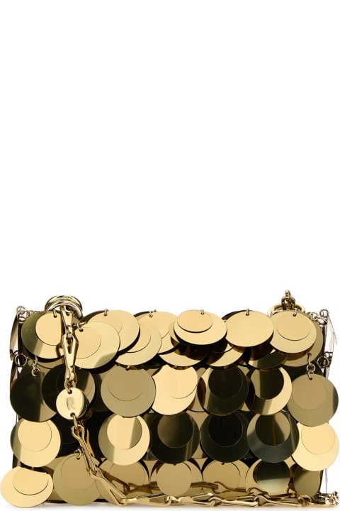 Paco Rabanne Bags for Women Paco Rabanne Gold Maxi Sequins Nano Shoulder Bag