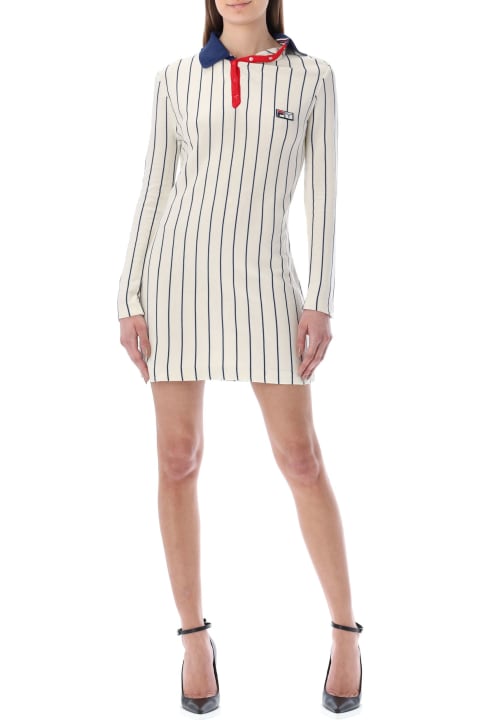 Polo Shirt Striped Mini Dress