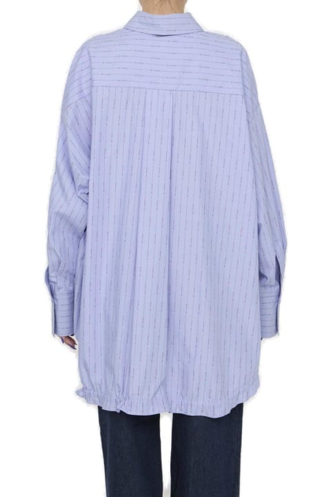 Topwear for Women The Attico Striped Drawstring-hem Asymmetric Shirt