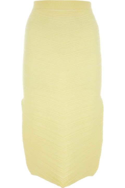 Bottega Veneta Clothing for Women Bottega Veneta Yellow Stretch Cotton Blend Skirt