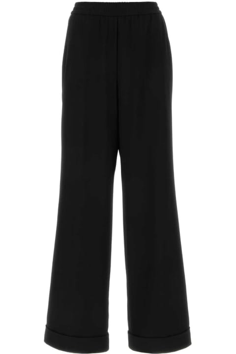 Dolce & Gabbana Sale for Women Dolce & Gabbana Black Stretch Wool Pajamas Pant