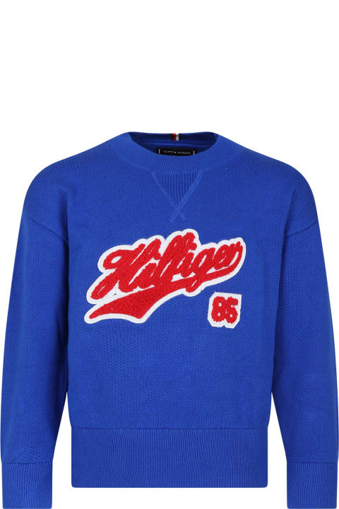 Tommy Hilfiger Sweaters & Sweatshirts for Boys Tommy Hilfiger Blue Sweater For Boy With Logo