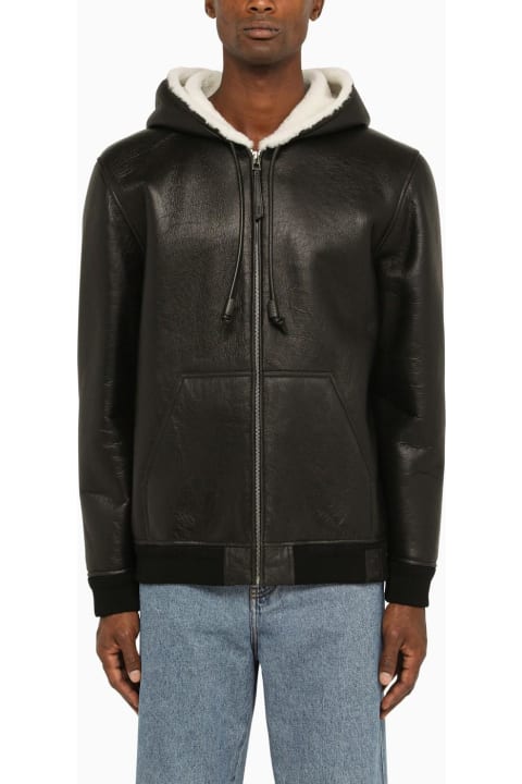 Coats & Jackets for Men Loewe Black Sheepskin And Shearling Jacket