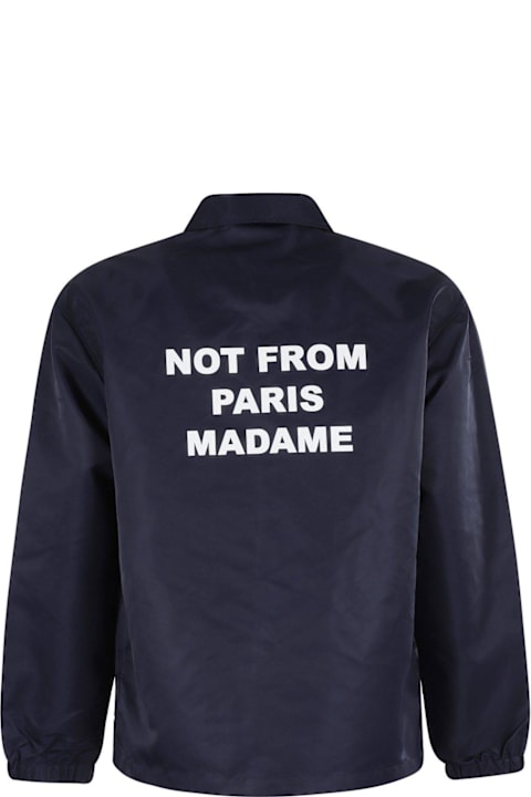 Drôle de Monsieur Coats & Jackets for Men Drôle de Monsieur La Vest Slogan Lightweight Button-up Jacket