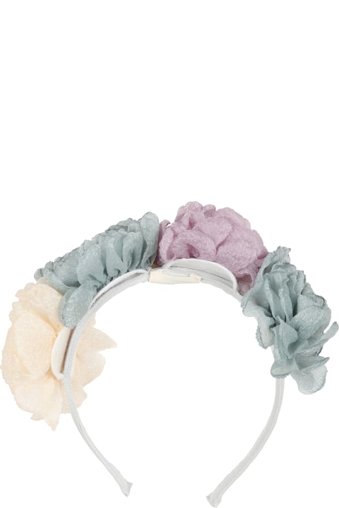 Accessories & Gifts for Girls Caffe' d'Orzo Multicolor Headband For Girl With Roses