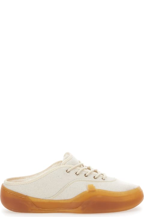 ERL for Men ERL 'low Skate Mule' White Low Top Sneakers With Contrasting Sole In Cotton Man
