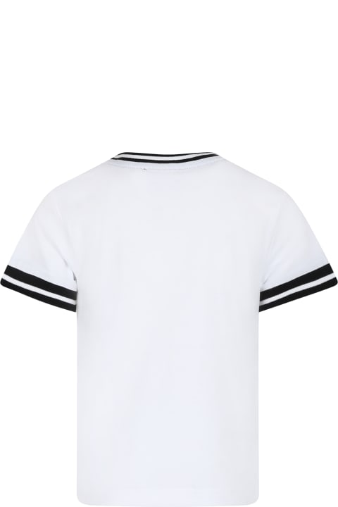 DKNY Topwear for Girls DKNY White T-shirt For Girl With Logo