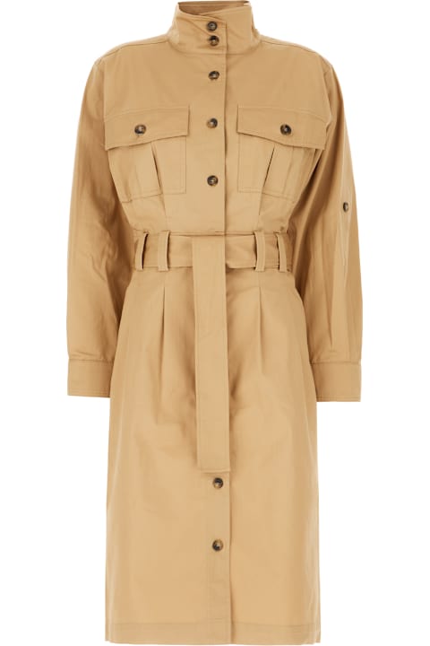 A.P.C. for Kids A.P.C. Beige Cotton Shirt Dress