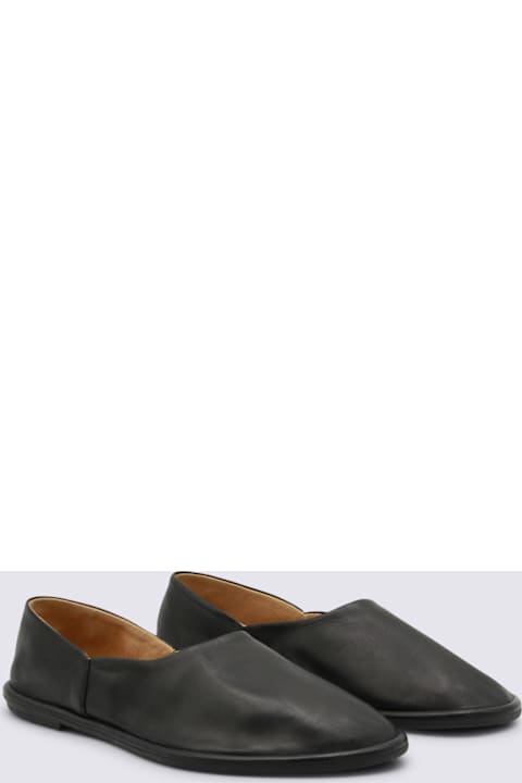The Row Black Leather Flats