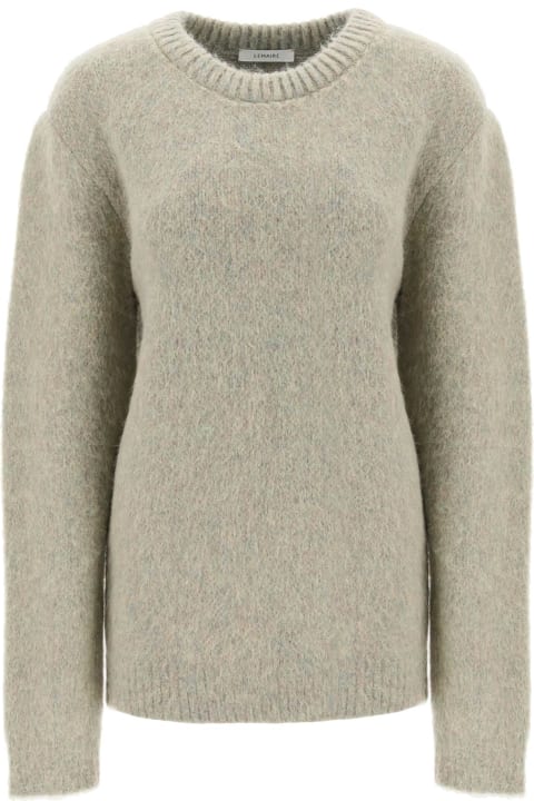 Sweater In Melange-effect Brushed Yarn