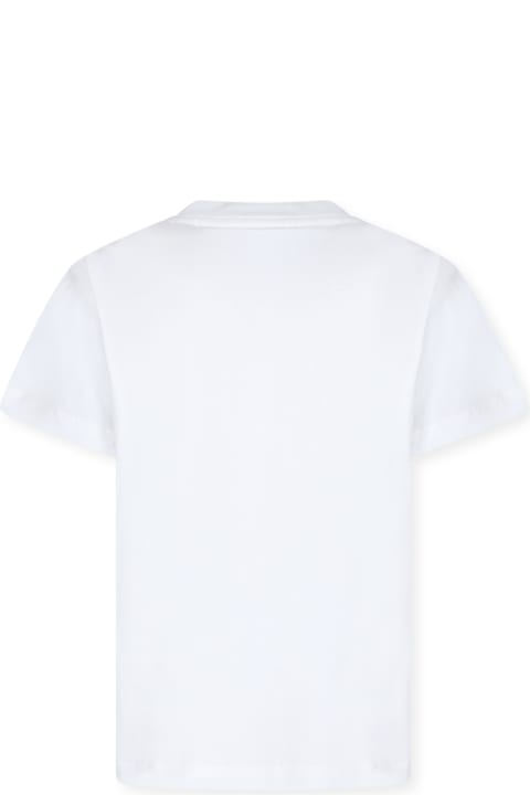 ボーイズ トップス Molo White T-shirt For Kids With Logo