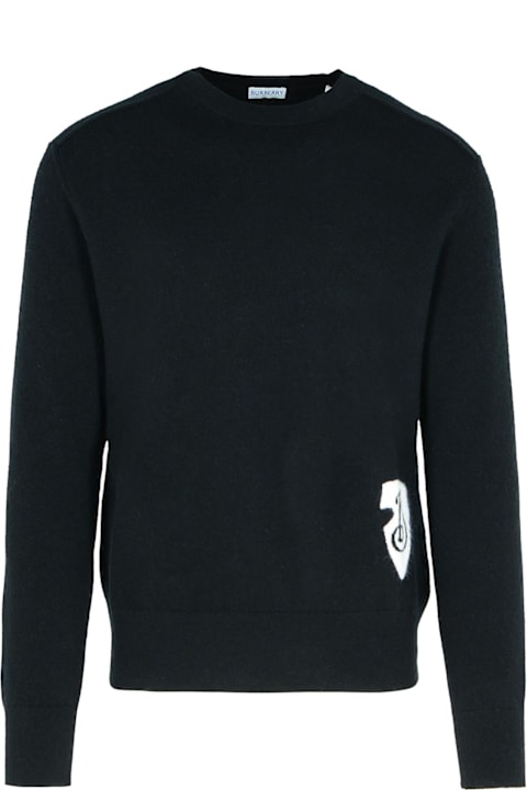 Burberry Sweaters for Men Burberry Black Alpaca Blend Sweatshirt