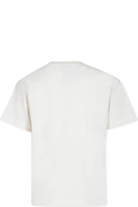 Homeware MSGM Ivory T-shirt For Kids With Logo