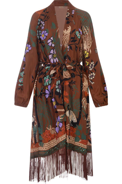 Anjuna فساتين لـ السيدات Anjuna Wally Kimono Dress In Brown