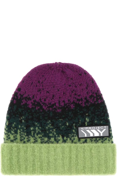 メンズ Y/Projectのデジタルアクセサリー Y/Project Multicolor Stretch Wool Blend Beanie Hat