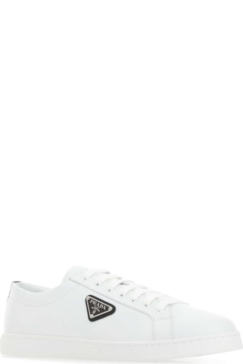 Sneakers for Women Prada White Leather Sneakers