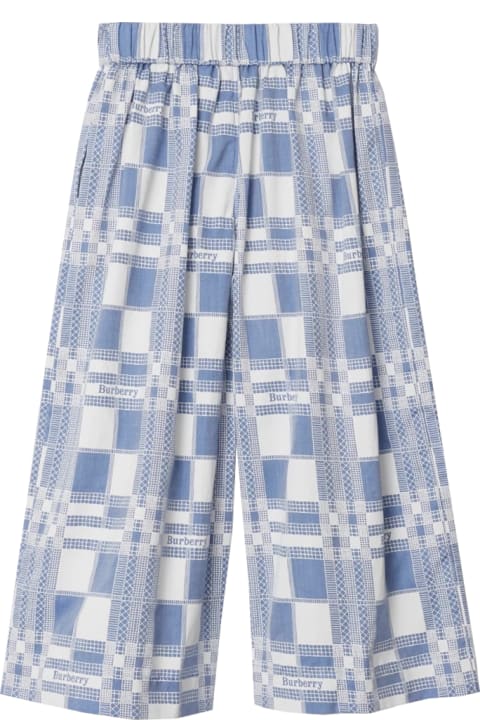 Bottoms for Baby Girls Burberry Check Cotton Pants