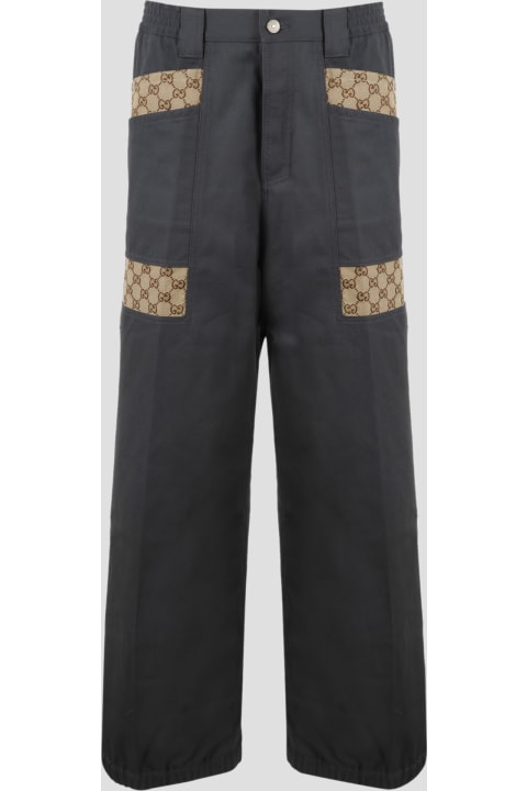 Gg Insert Cotton Trousers