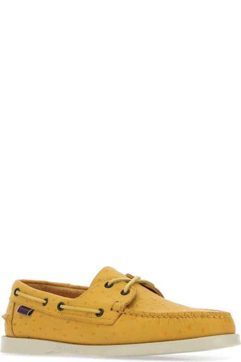 Loafers & Boat Shoes for Men Sebago Yellow Leather Docksides Loafers