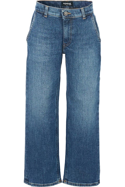 Homeware Dondup Blue Denim Jeans For Girl With Logo