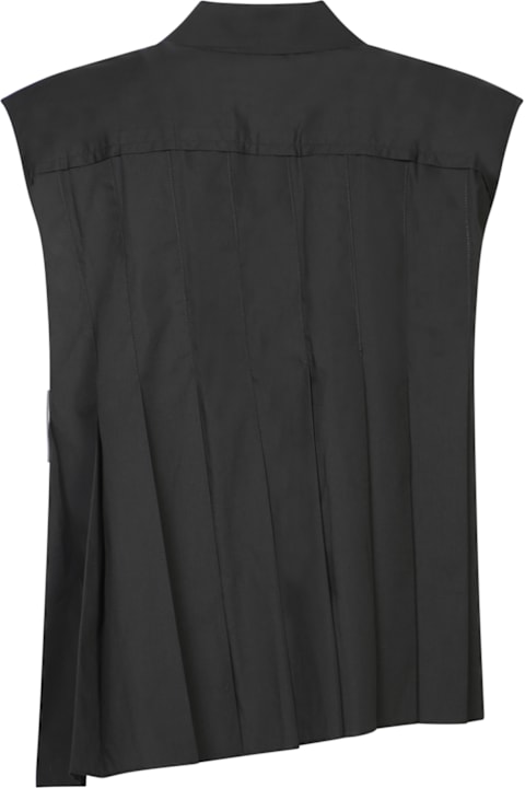 Sacai Fleeces & Tracksuits for Women Sacai Black Poplin Blouse