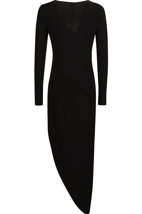 Fashion for Women Norma Kamali Long Sleeve Sweetheart Side Drape Dress