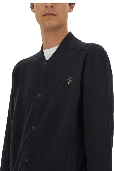 PS by Paul Smith Coats & Jackets for Men PS by Paul Smith Bomber Jacket With Logo Embroidery Paul Smith