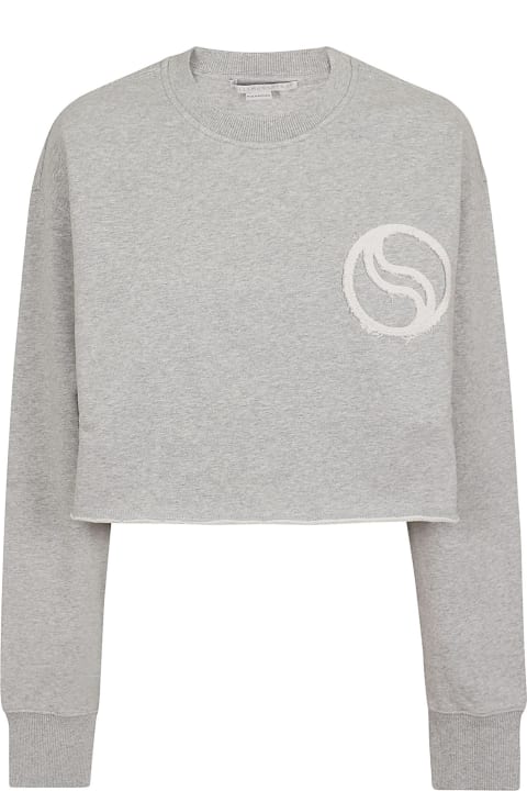 Stella McCartney Fleeces & Tracksuits for Women Stella McCartney Logo Patch Cropped Sweatshirt