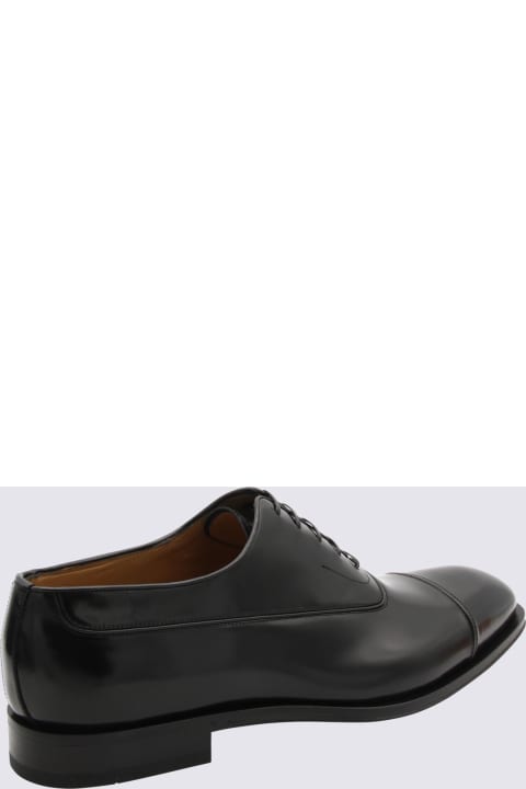 Ferragamo for Men Ferragamo Black Leather Lace Up Shoes