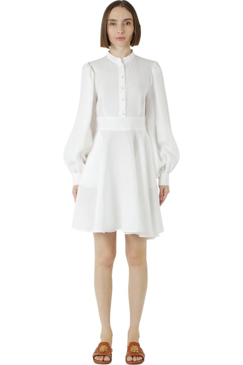 Eleventy Dresses for Women Eleventy Short White Dress With Long Sleeves