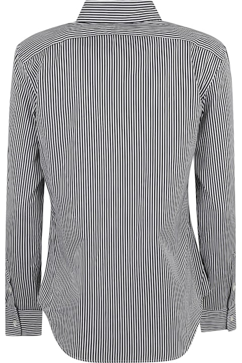 Fashion for Women Ralph Lauren Logo Embroidered Striped Shirt