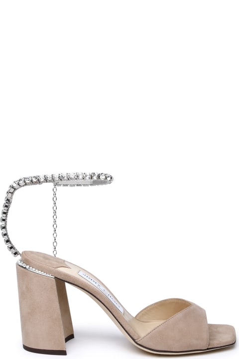 Sandals for Women Jimmy Choo Suede Sandals Nude