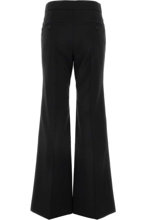Givenchy Pants & Shorts for Women Givenchy Black Wool Blend Flared Leg Pant