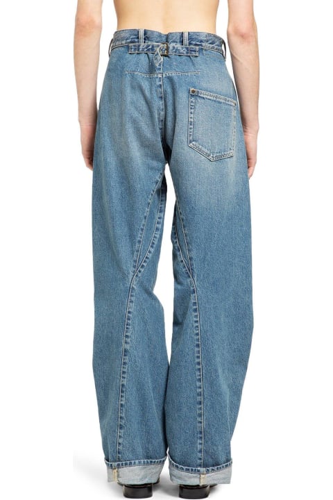 Maison Margiela الجينز لـ القسم الرجالي Maison Margiela Mid-rise Seam-detailed Tapered Jeans